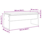 Flurbank mit Kissen Sonoma-Eiche 103 x 38 x 40 cm
