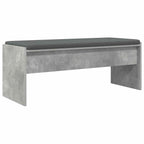Flurbank mit Kissen Beton Grau 103 x 38 x 40 cm