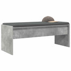 Flurbank mit Kissen Beton Grau 103 x 38 x 40 cm
