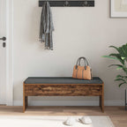 Flurbank mit Kissen Altholz 103 x 38 x 40 cm