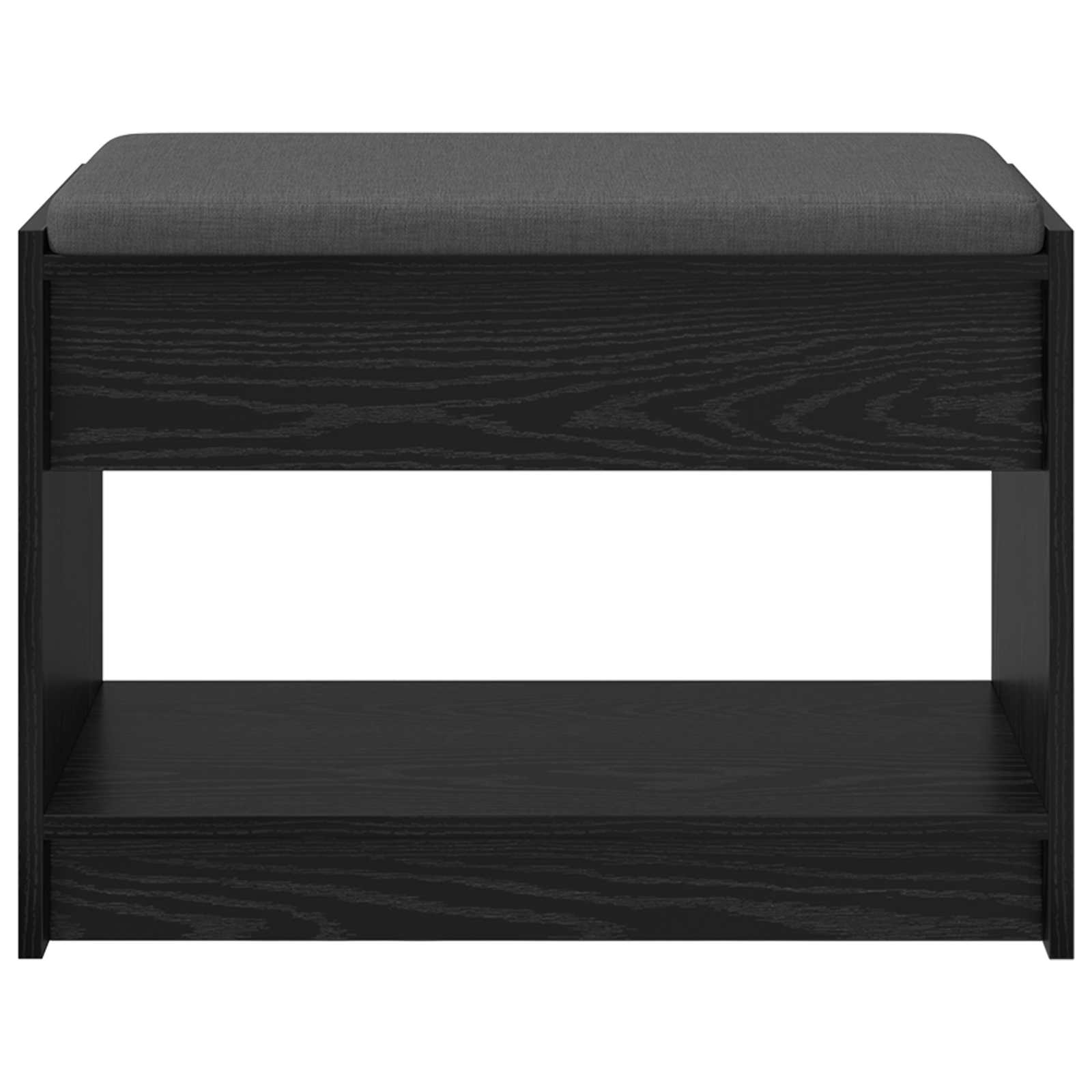 Flurbank mit Kissen mit Regal Schwarze Eiche 63 x 38 x 45 cm