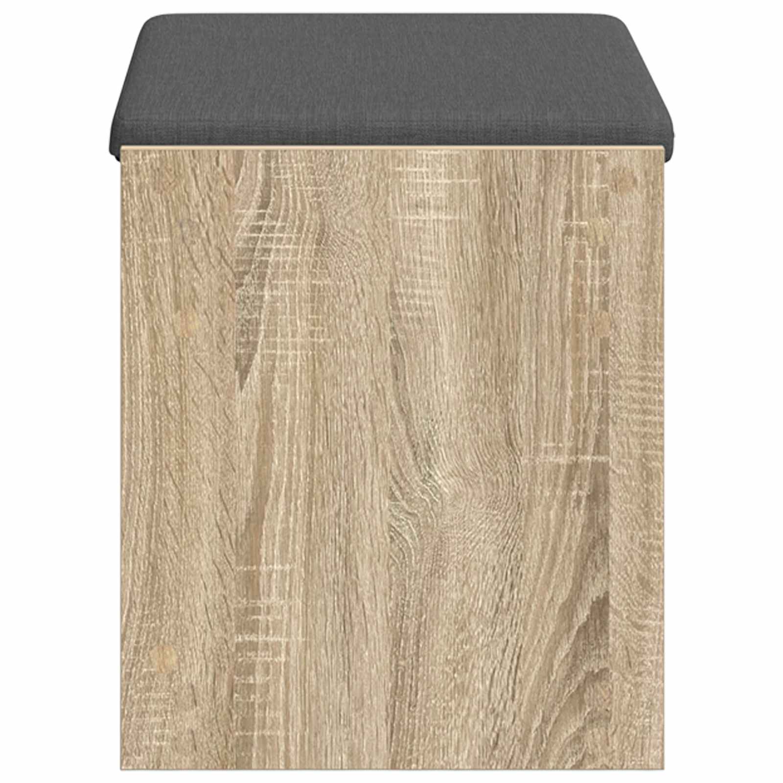 Flurbank mit Kissen mit Regal Sonoma-Eiche 63 x 38 x 45 cm