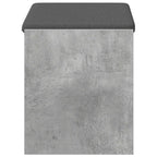 Flurbank mit Kissen mit Regal Betongrau 63 x 38 x 45 cm