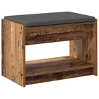 Flurbank mit Kissen mit Regal Altholz 63 x 38 x 45 cm