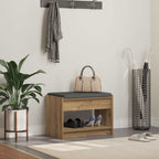 Flurbank mit Kissen mit Regal Artisan-Eiche 63 x 38 x 45 cm