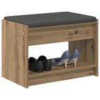 Flurbank mit Kissen mit Regal Artisan-Eiche 63 x 38 x 45 cm