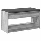 Flurbank mit Kissen mit Regal Graues Sonoma 83 x 38 x 45 cm