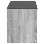 Flurbank mit Kissen mit Regal Graues Sonoma 83 x 38 x 45 cm