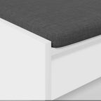 Flurbank mit Kissen mit Regal Weiß 103 x 38 x 45 cm