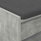 Flurbank mit Kissen mit Regal Betongrau 103 x 38 x 45 cm