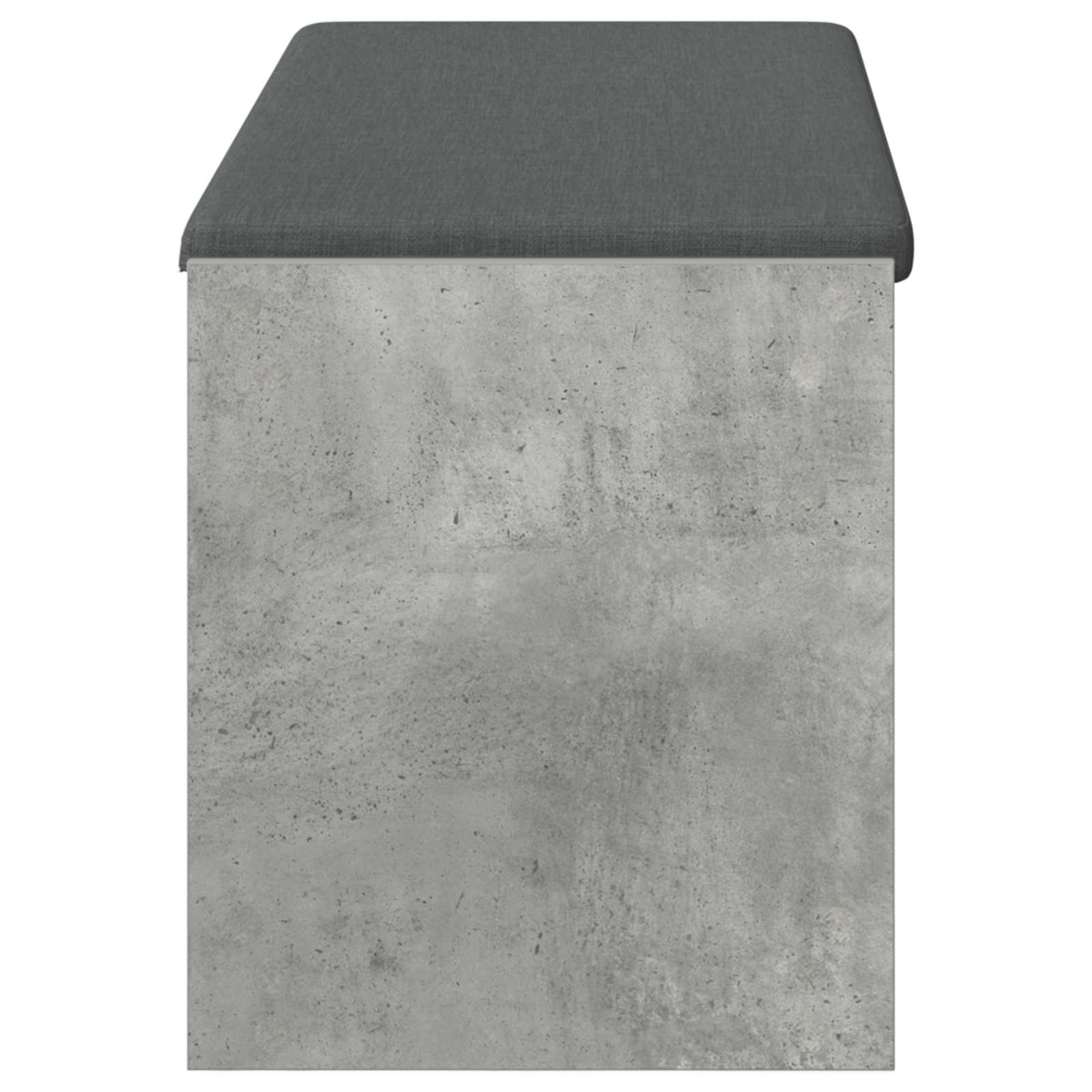 Flurbank mit Kissen mit Regal Betongrau 103 x 38 x 45 cm