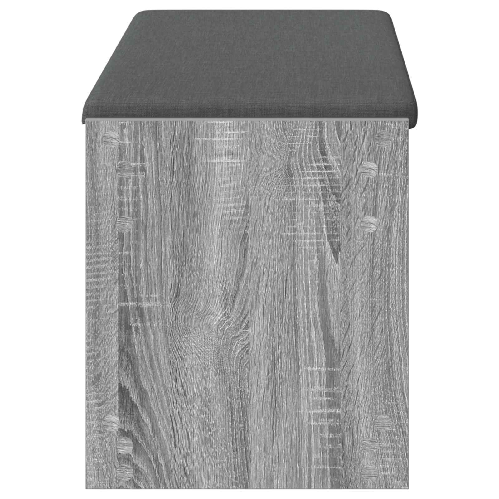 Flurbank mit Kissen mit Regal Graues Sonoma 103 x 38 x 45 cm