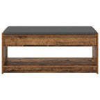Flurbank mit Kissen mit Regal Altholz 103 x 38 x 45 cm
