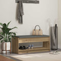Flurbank mit Kissen mit Regal Artisan-Eiche 103 x 38 x 45 cm