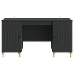 Schreibtisch mit Regal Schwarz 142,5 x 50 x 75 cm Holzwerkstoff
