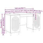 Schreibtisch mit Regal Altholz 142,5 x 50 x 75 cm Holzwerkstoff