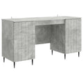 Schreibtisch mit Tür Betongrau 142,5 x 50 x 75 cm Holzwerkstoff