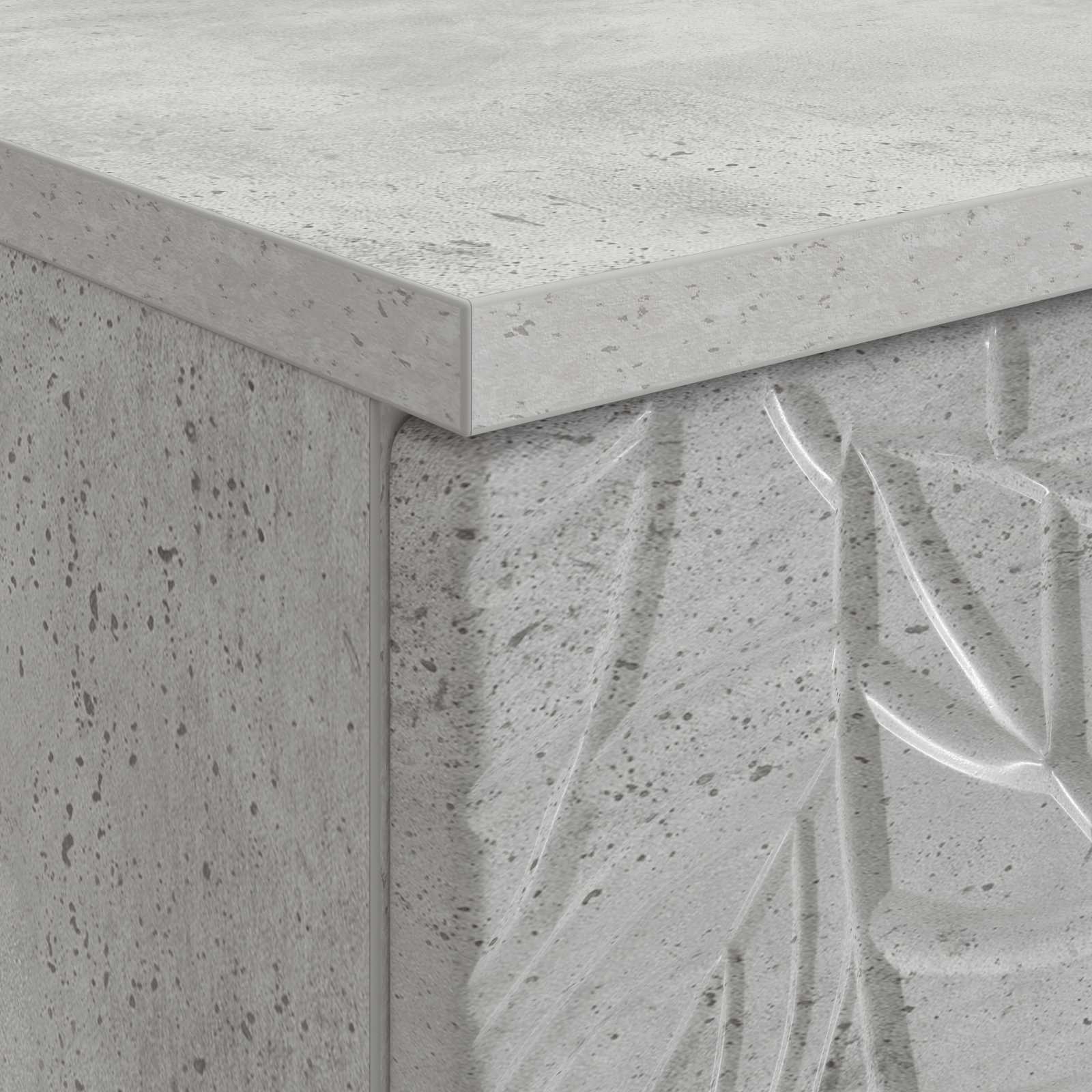 Schreibtisch Betongrau Holzwerkstoff 142,5 x 50 x 75 cm