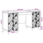 Schreibtisch Grau Sonoma Holzwerkstoff 142,5 x 50 x 75 cm