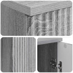 Schreibtisch Graues Sonoma 142,5 x 50 x 75 cm Holzwerkstoff