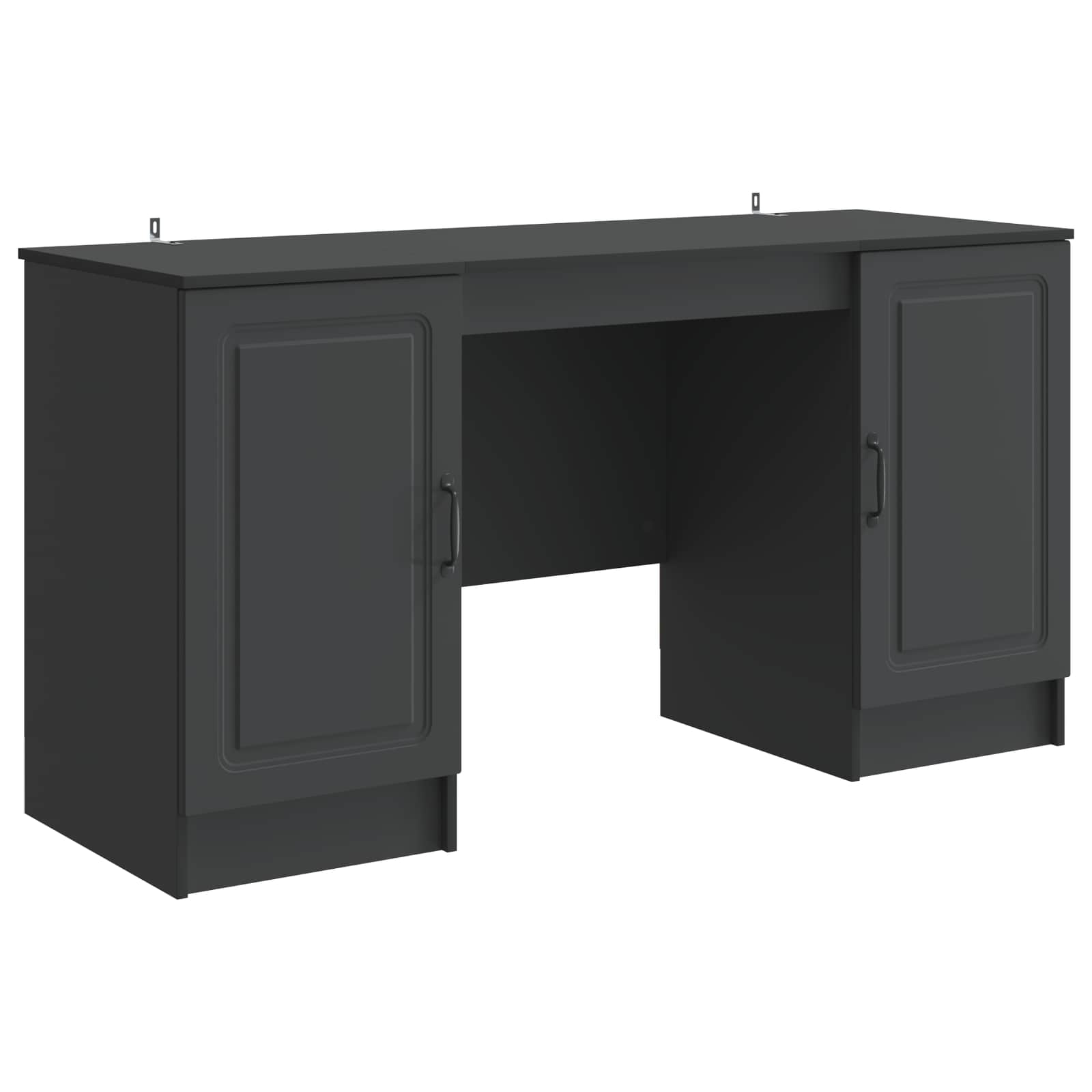 Schreibtisch mit Regal Schwarz 142,5 x 50 x 75 cm Holzwerkstoff