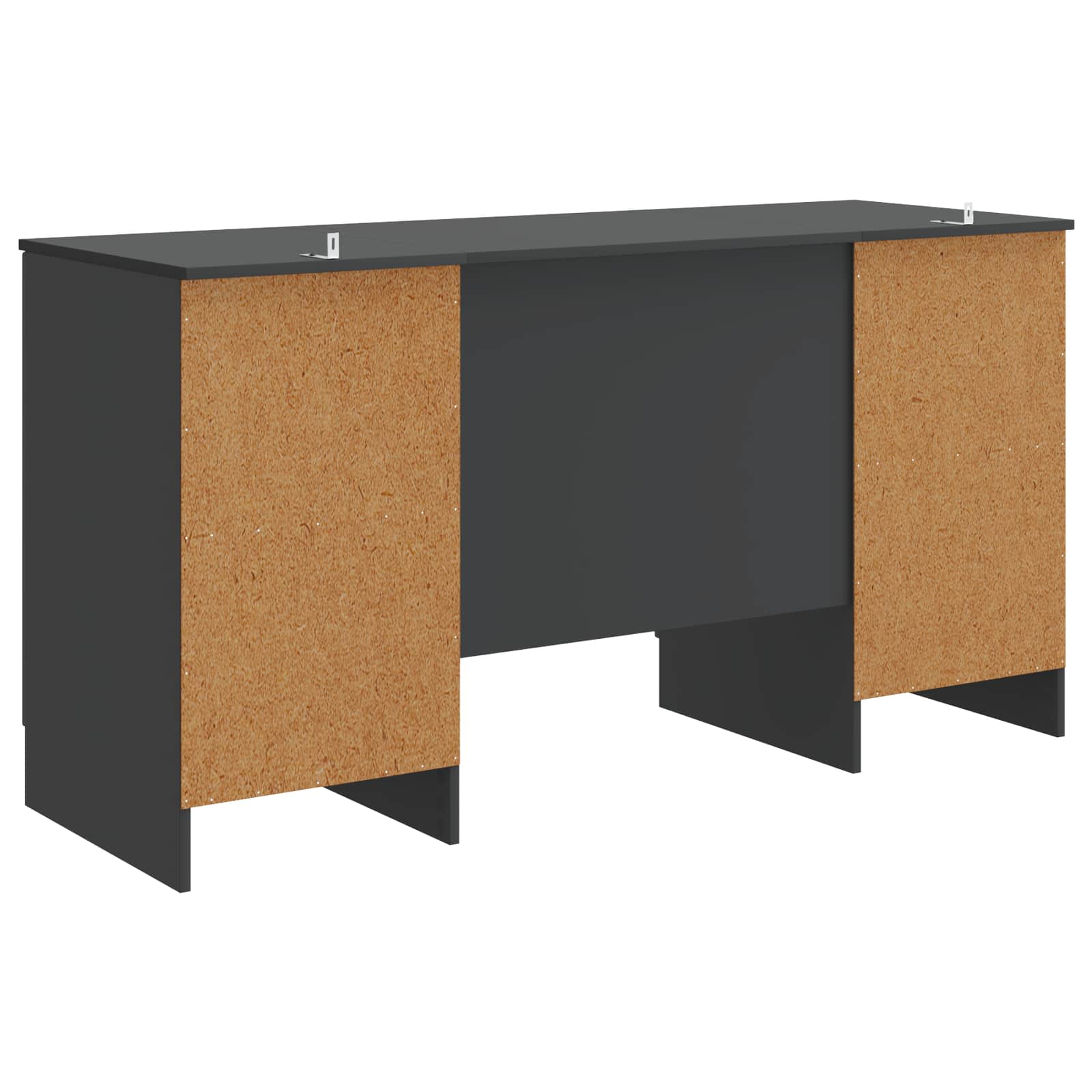 Schreibtisch mit Regal Schwarz 142,5 x 50 x 75 cm Holzwerkstoff