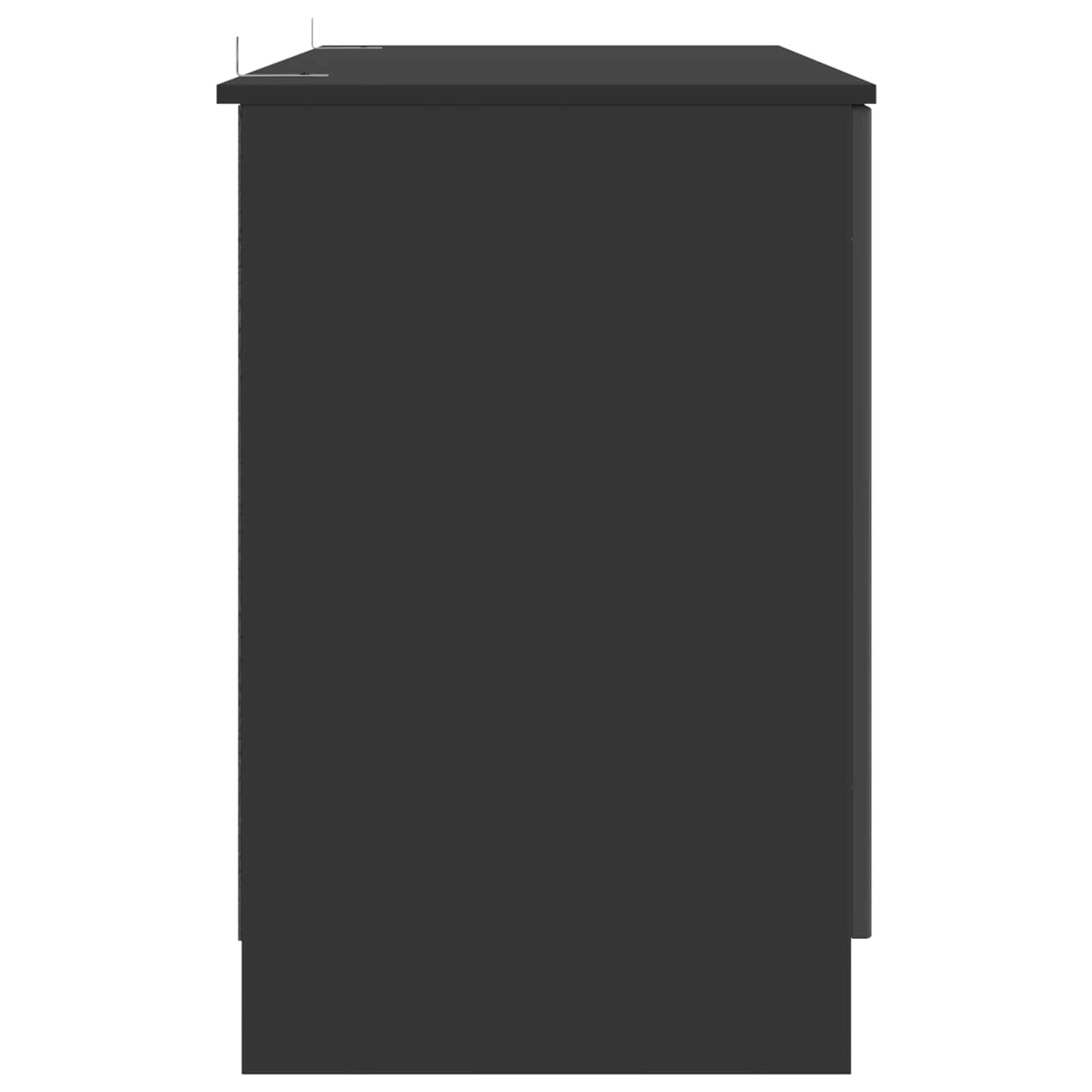 Schreibtisch mit Regal Schwarz 142,5 x 50 x 75 cm Holzwerkstoff