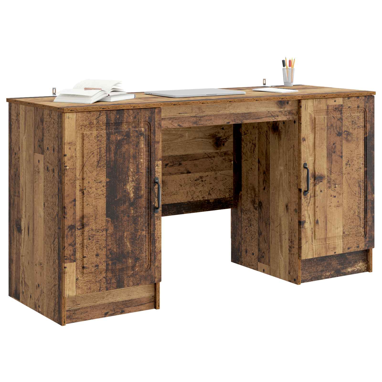 Schreibtisch mit Regal Altholz 142,5 x 50 x 75 cm Holzwerkstoff