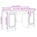 Schreibtisch Artisan-Eiche 142,5 x 50 x 75 cm Holzwerkstoff