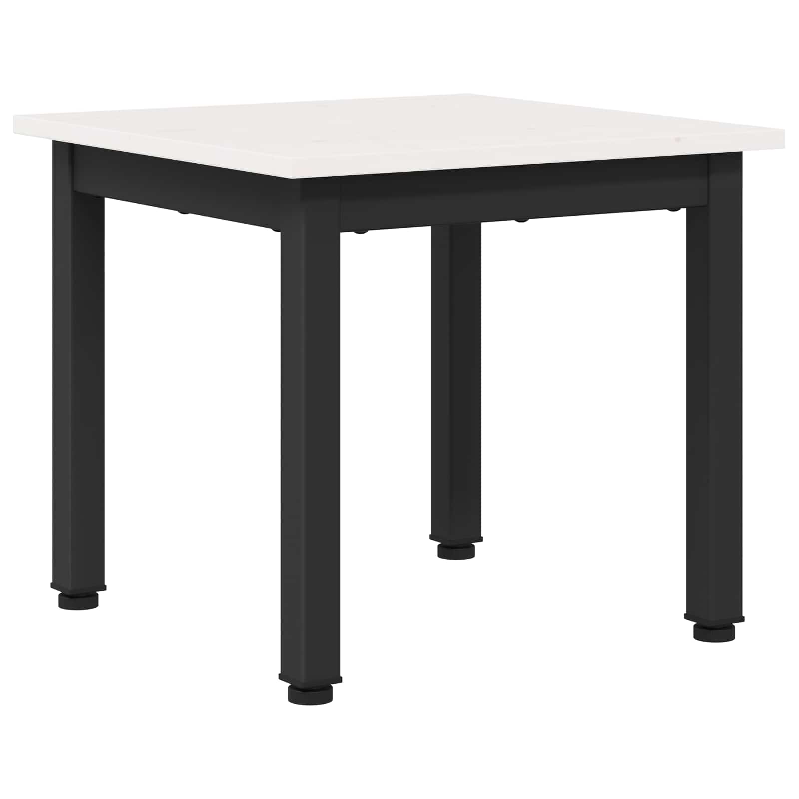 Couchtisch Weiß 40 x 40 x 36 cm Massives Kiefernholz