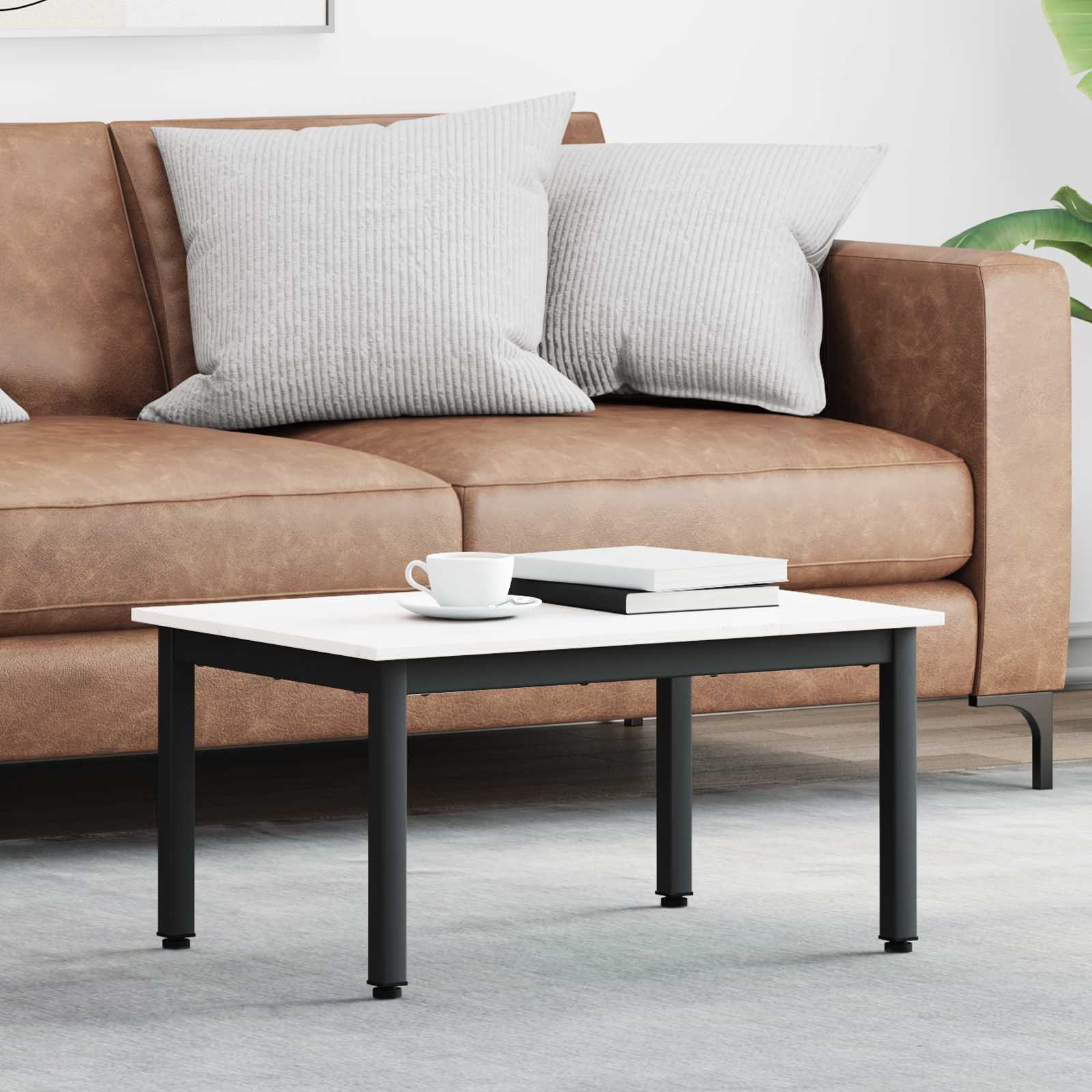 Couchtisch Weiß 70 x 50 x 36 cm Massives Kiefernholz