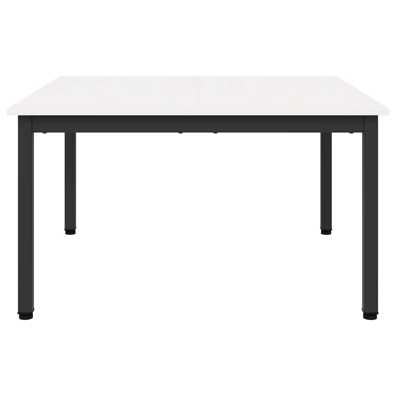 Couchtisch Weiß 80 x 80 x 45 cm Massives Kiefernholz