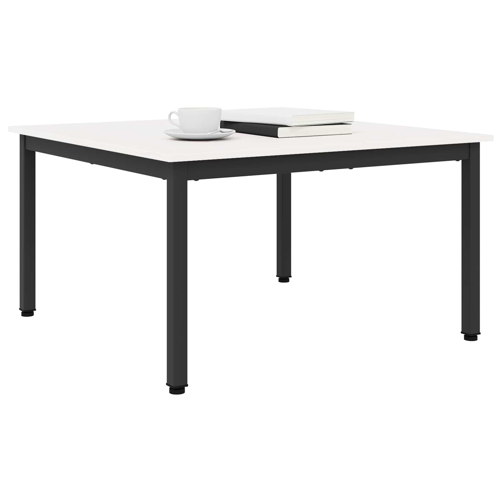 Couchtisch Weiß 80 x 80 x 45 cm Massives Kiefernholz
