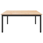 Couchtisch Natur 100 x 100 x 45 cm Massives Kiefernholz