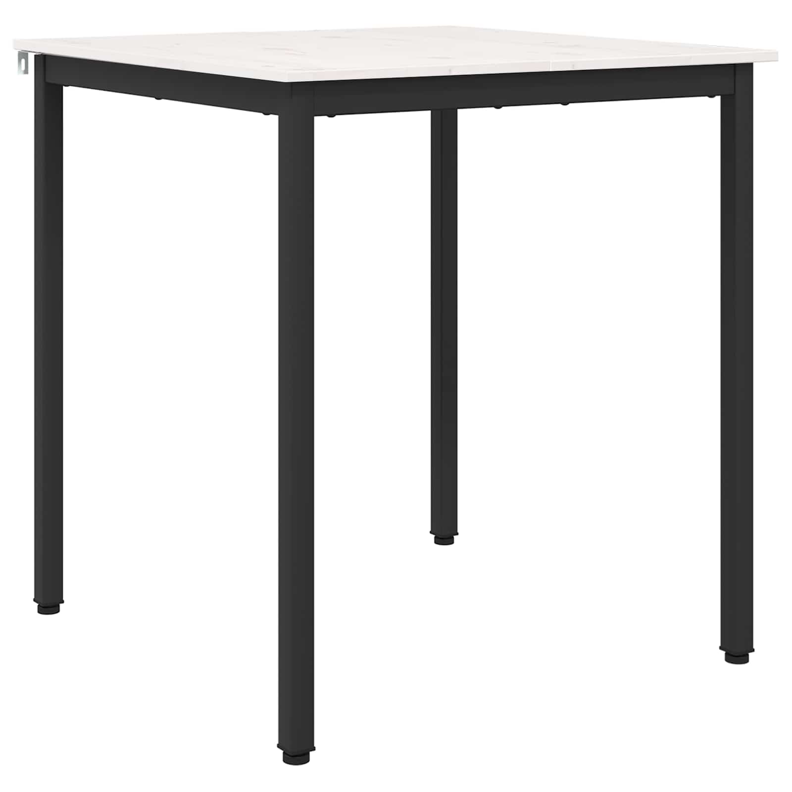 Esstisch Weiß 70 x 70 x 75 cm Massives Kiefernholz