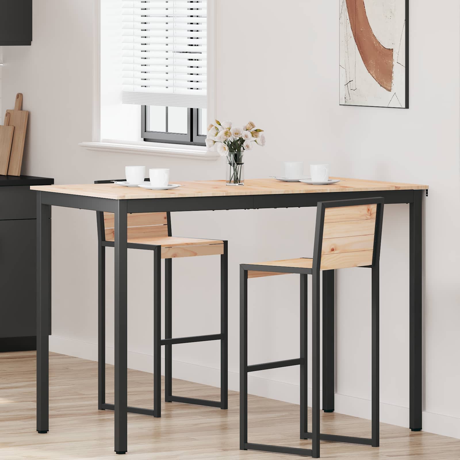 Bartisch Natur 150 x 80 x 105 cm Massives Kiefernholz