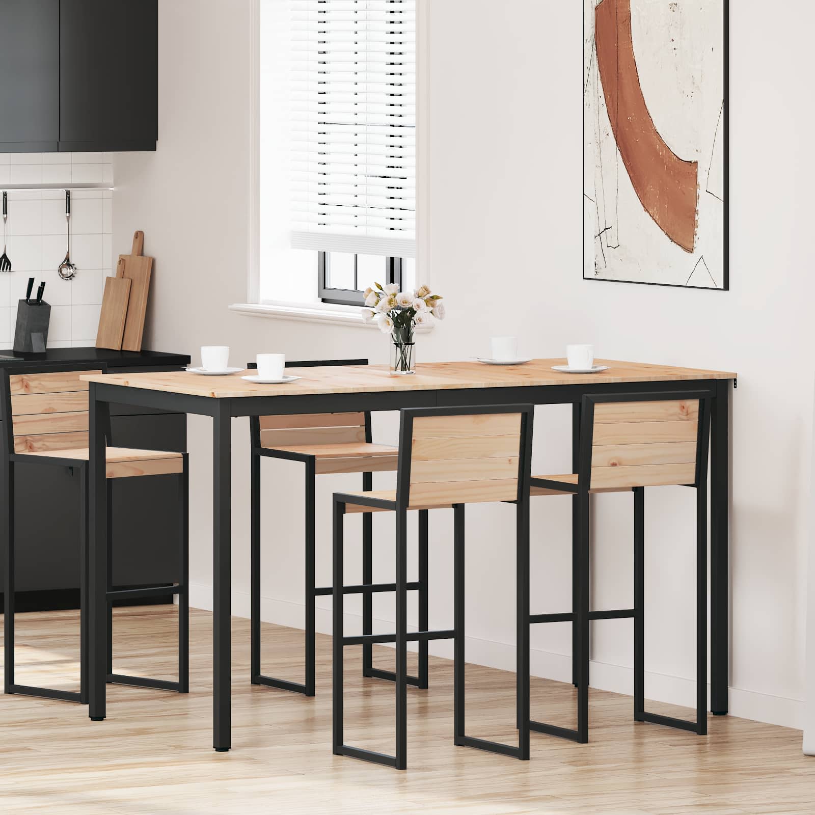 Bartisch Natur 180 x 90 x 105 cm Massives Kiefernholz