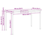 Bartisch Weiß 180 x 90 x 105 cm Massives Kiefernholz