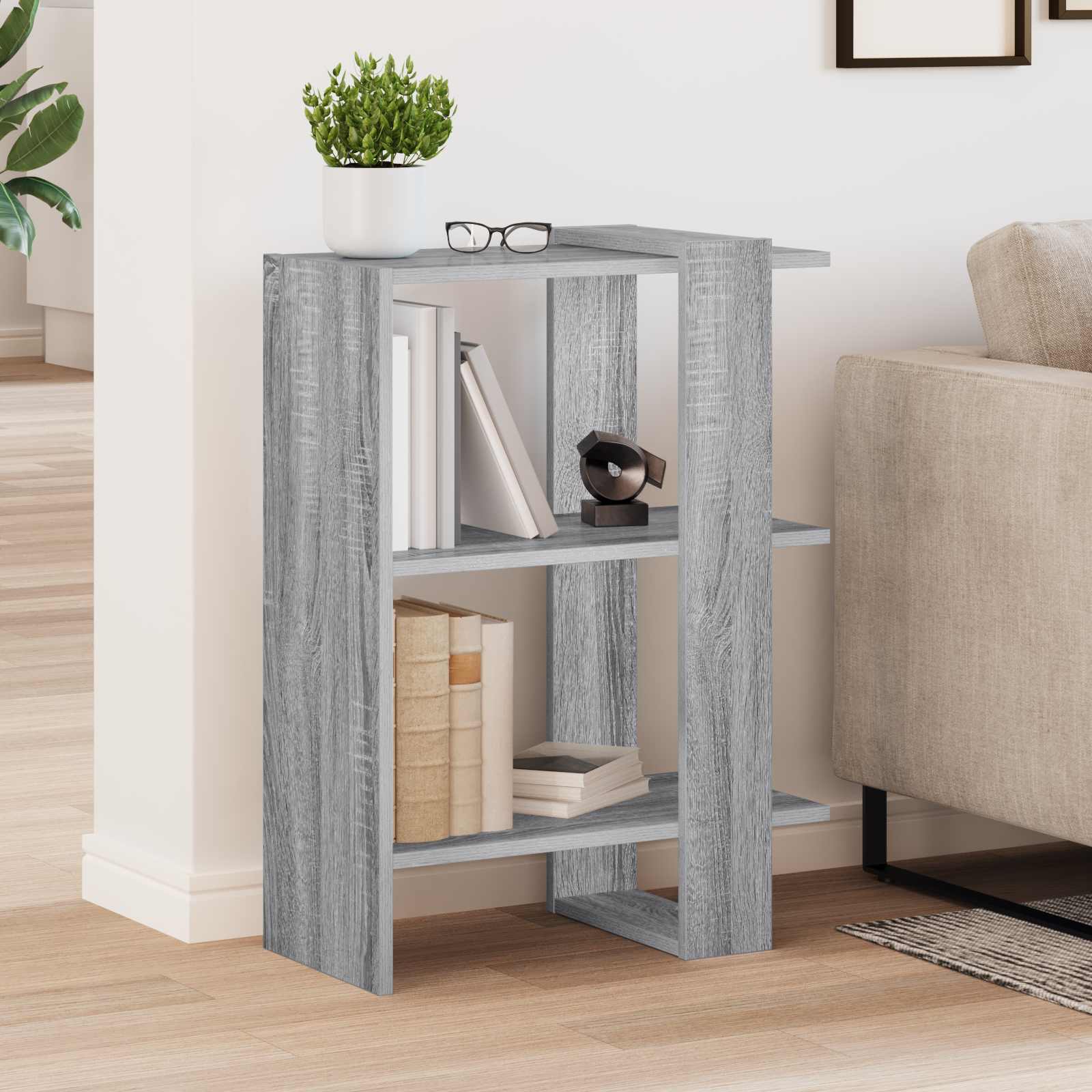 Bücherregal Graues Sonoma 52 x 25 x 71,5 cm Holzwerkstoff