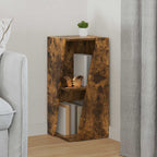 Seitenregal Geräucherte Eiche 33 x 32 x 70,5 cm Holzwerkstoff