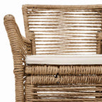 Gartenstuhl mit Kissen 4 pcs Beige und Creme Poly-Rattan