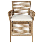 Gartenstuhl mit Kissen 4 pcs Beige und Creme Poly-Rattan
