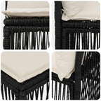 Garten-Sofa 2-Sitzanzahl Schwarz Poly-Rattan