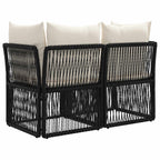 Garten-Sofa 2-Sitzanzahl Schwarz Poly-Rattan