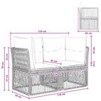 Garten-Sofa 2-Sitzanzahl Grau Poly-Rattan