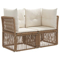 Garten-Sofa 2-Sitzanzahl Beige Poly-Rattan