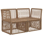 Garten-Sofa 2-Sitzanzahl Beige Poly-Rattan