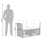 Garten-Sofa 2-Sitzanzahl Beige Poly-Rattan