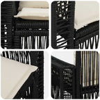 Garten-Sofa 2-Sitzanzahl Schwarz Poly-Rattan