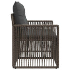 Garten-Sofa 2-Sitzanzahl Grau Poly-Rattan